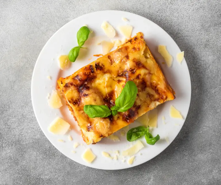 Lasaña de carne de soya vegano