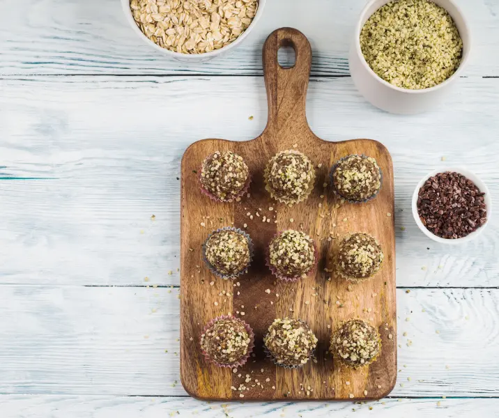 Bolitas de avena y almendras vegano