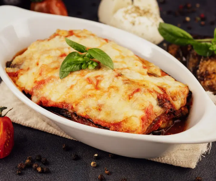 Lasaña berenjena y zapallo italiano vegano