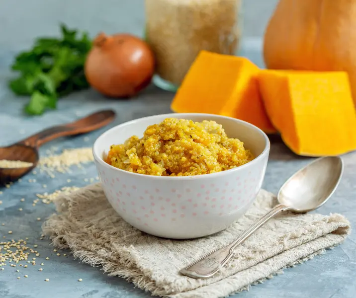 Quinotto de zapallo vegano