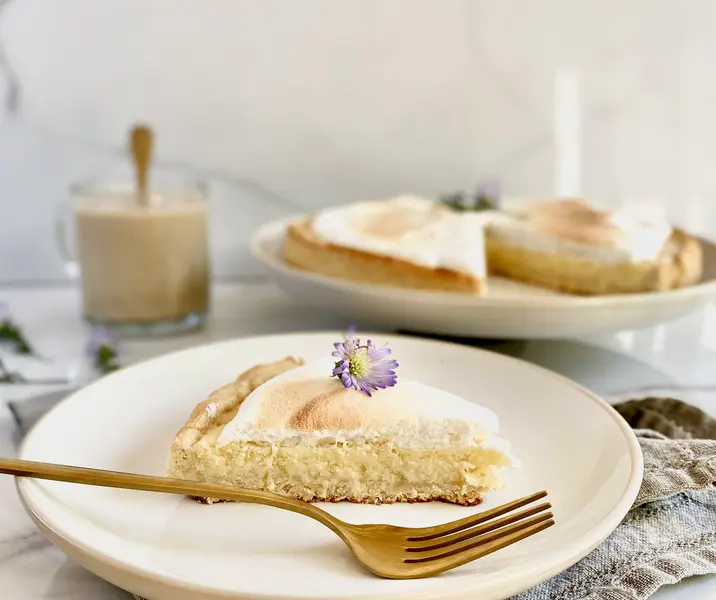 Pie de limón con coco rallado