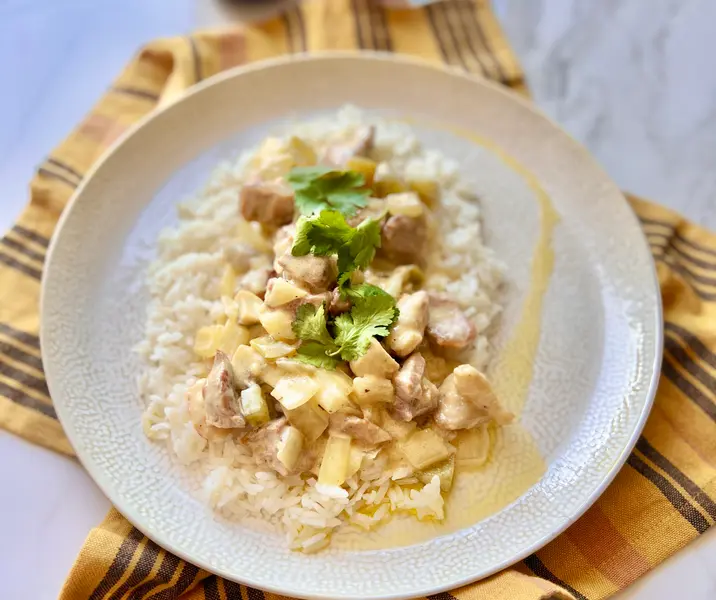 Strogonoff de pulpa pierna con arroz