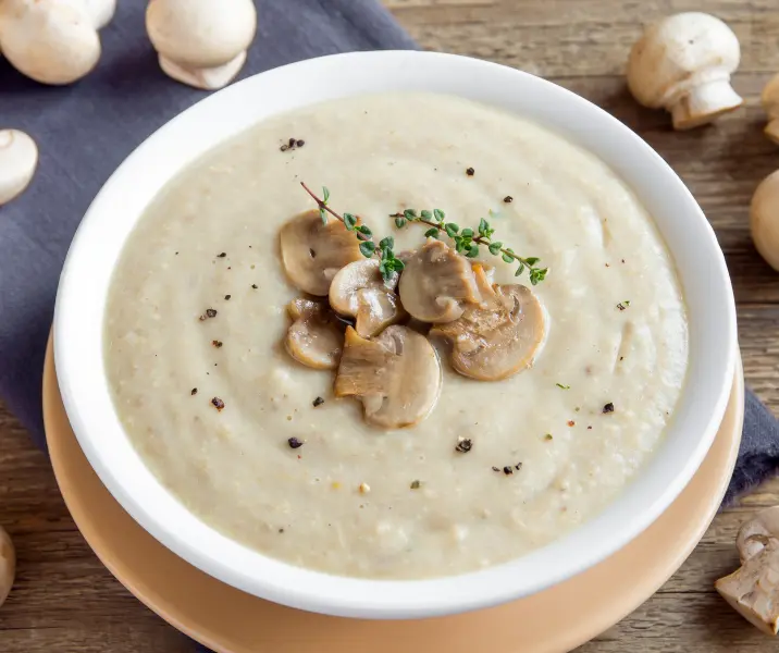 Crema de champiñones vegano