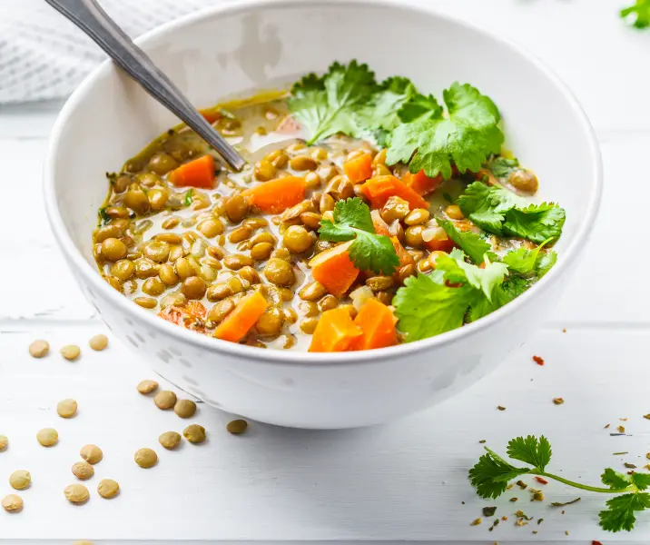 Lentejas guisadas vegano