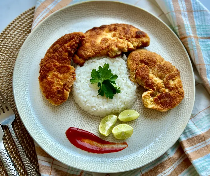 Pollo crispy con arroz