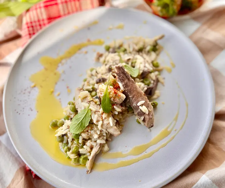 Arroz cremoso de jurel