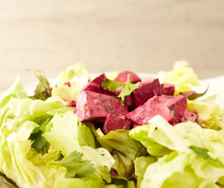 Lechuga con betarraga sin gluten