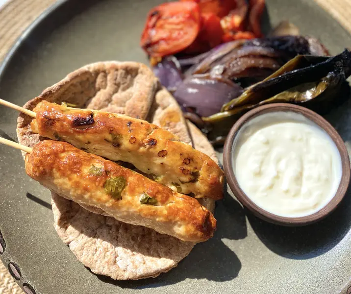 Kebab de pavo sin gluten