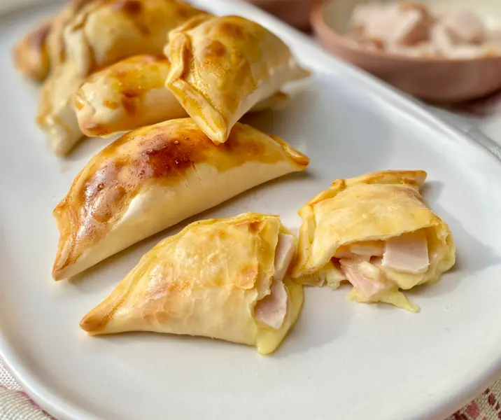 Empanada de jamón de pavo con queso sin gluten