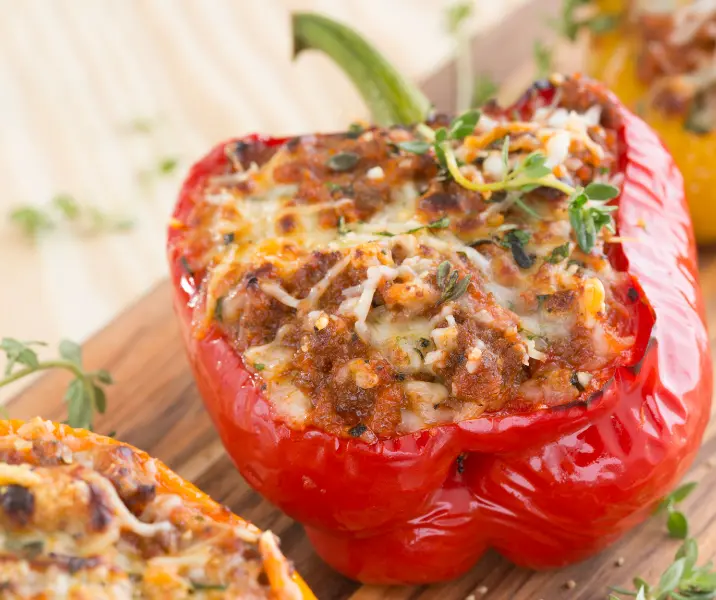 Pimientos gratinados sin gluten