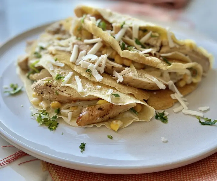 Panqueques con pollo y choclo sin gluten