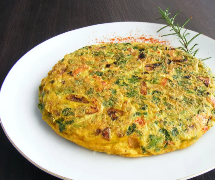 Tortilla de verduras sin gluten
