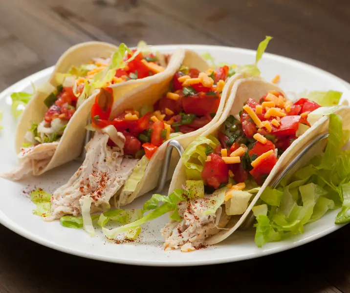 Tacos de pollo sin gluten