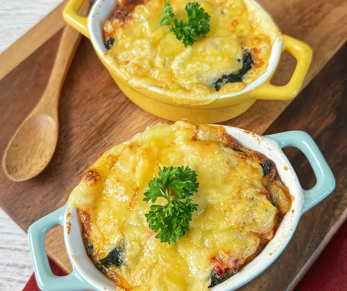 Budín de espinaca sin gluten