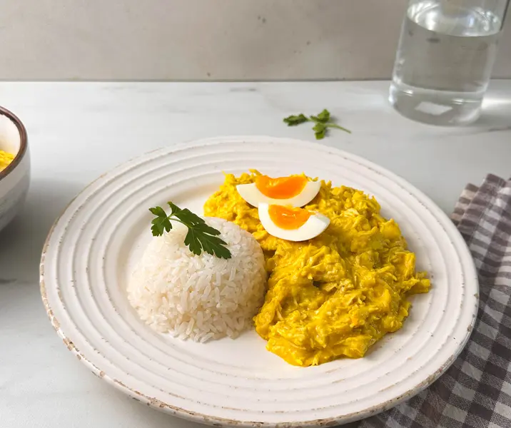 Ají de gallina con arroz sin gluten