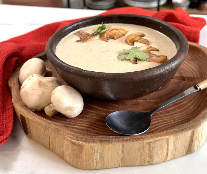 Crema de champiñones sin gluten