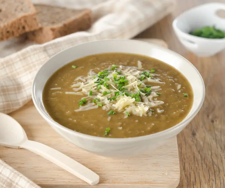 Lentejas a las finas hierbas con queso azul sin gluten