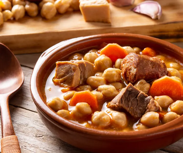 Estofado de garbanzos sin gluten