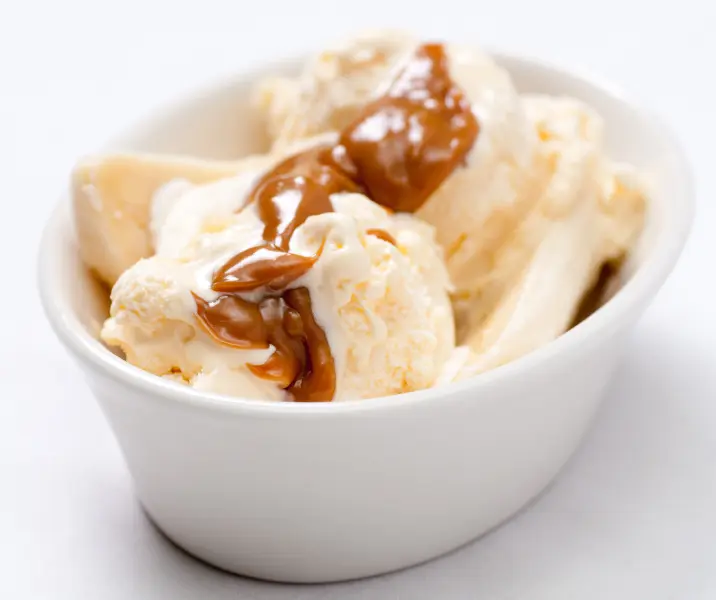 Plátano con manjar sin gluten