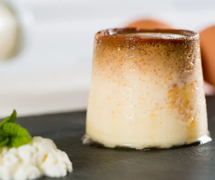 Flan casero de coco sin gluten