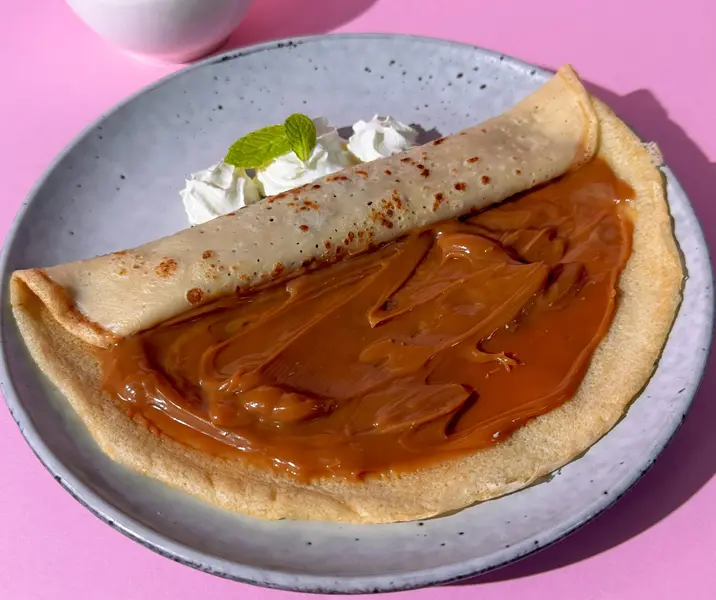 Panqueques con manjar sin gluten fácil