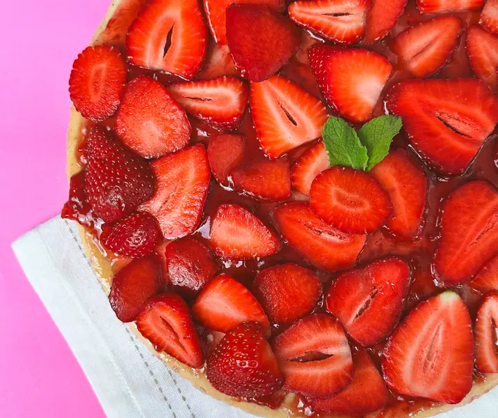 Cheesecake de frutilla sin gluten