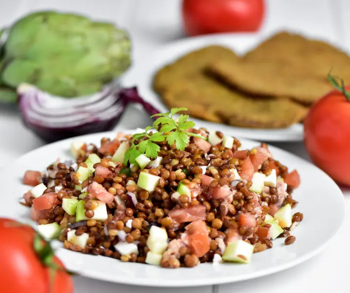 Ensalada de lentejas fácil
