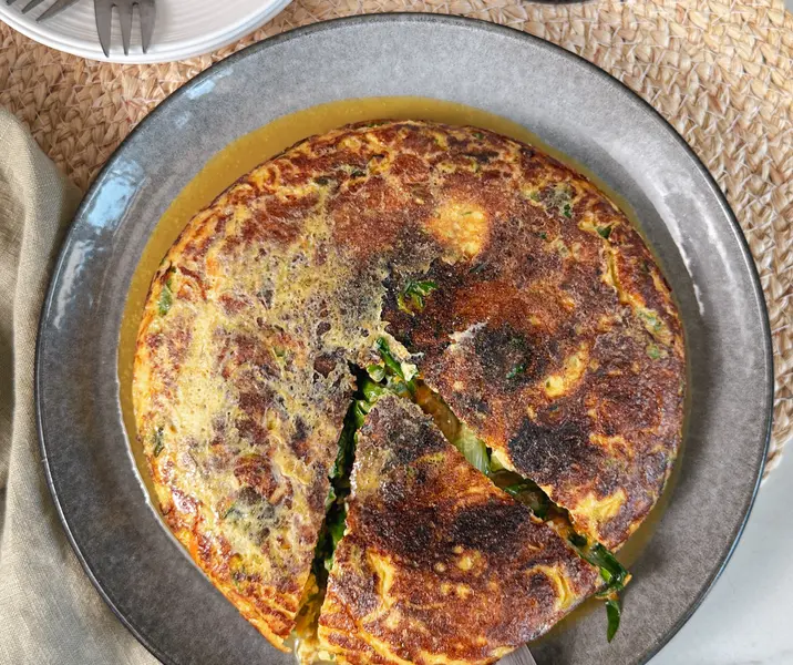 Tortilla de acelga sin gluten