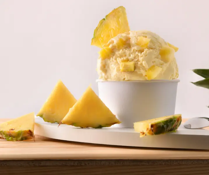 Helado de piña natural sin gluten