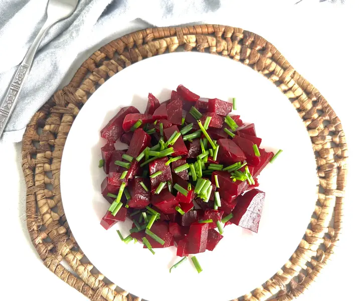 Betarraga con ciboulette sin gluten