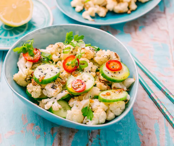 Ceviche de coliflor sin gluten