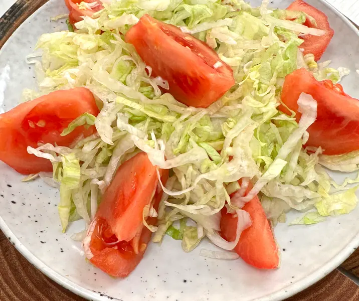 Tomate con lechuga sin gluten