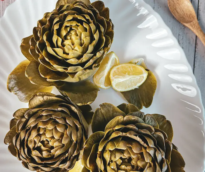 Alcachofa con mayonesa sin gluten