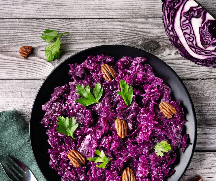 Repollo morado sin gluten
