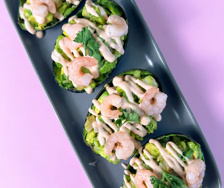 Palta con camarones sin gluten