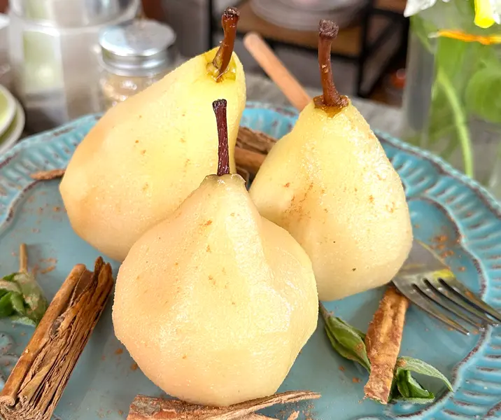 Peras cocidas sin gluten