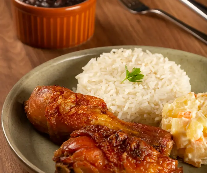 Pollo asado con arroz sin gluten