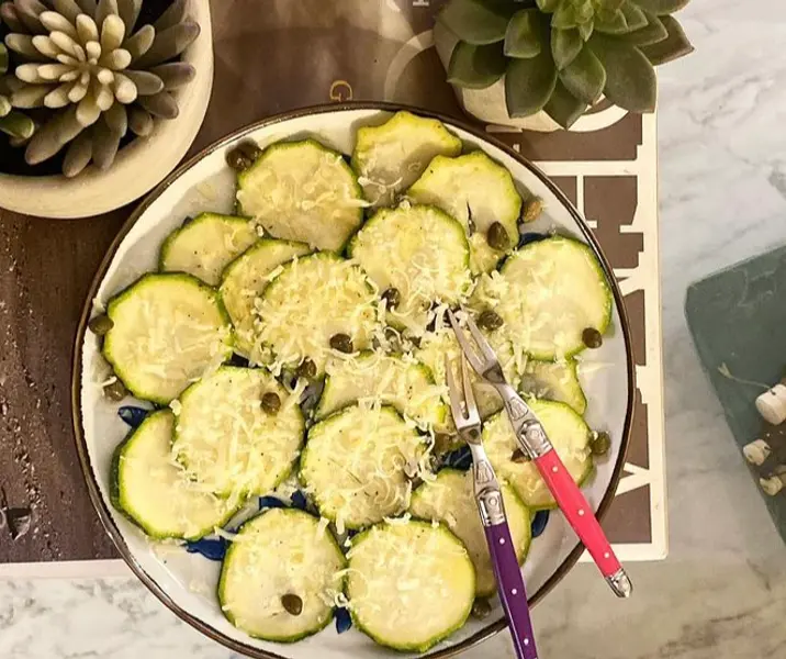 Carpaccio de zapallo italiano sin gluten
