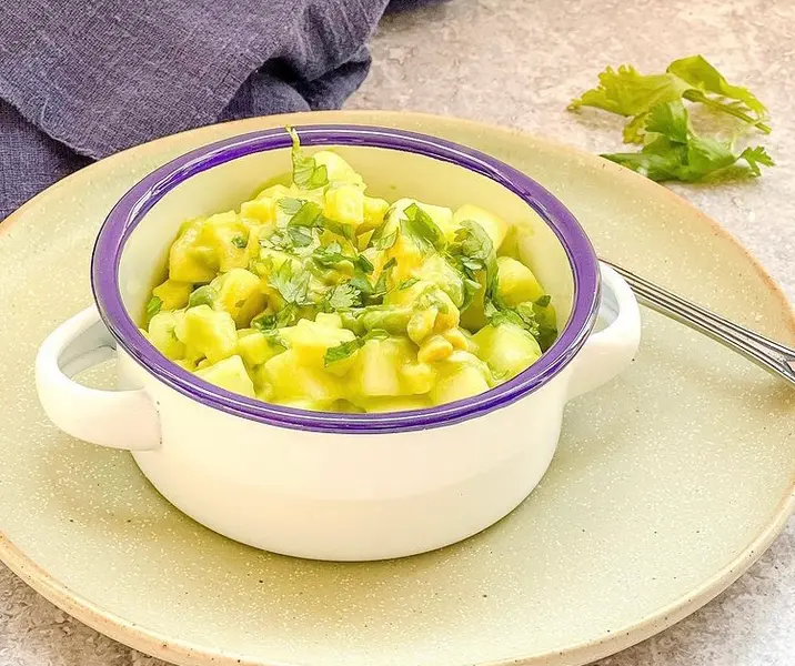 Ensalada de palta con pepino sin gluten