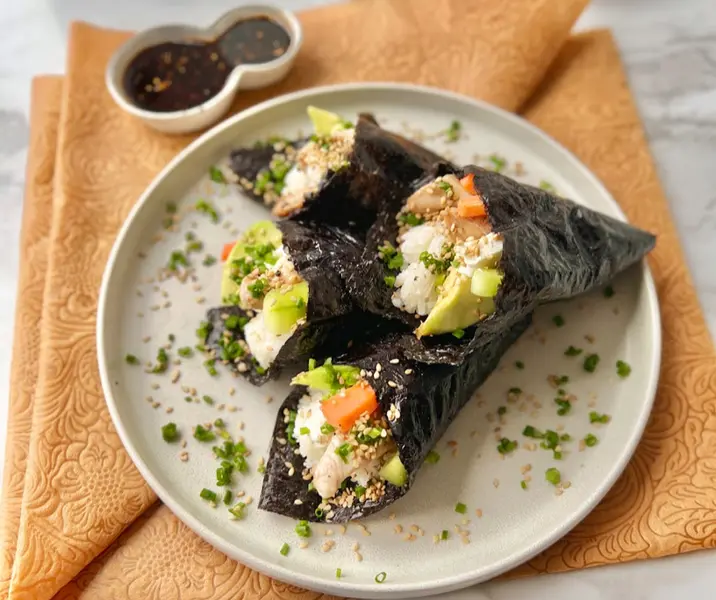 Temakis de pavo con salsa sichuan