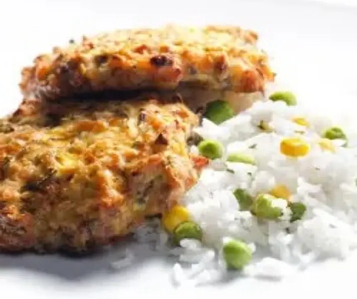 Hamburguesas con arroz primavera maría ayuda