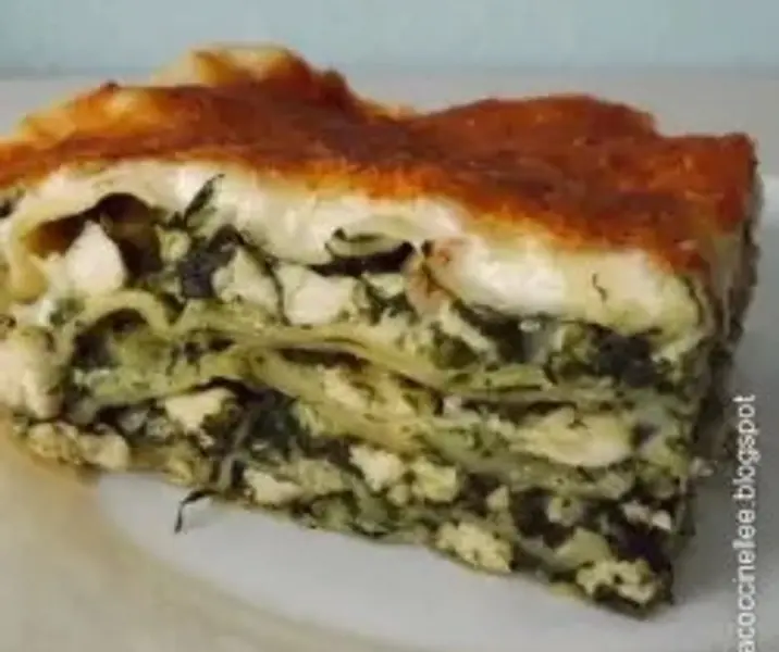 Lasaña de pollo, espinaca y champiñones maría ayuda