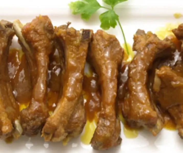 Costillas de cerdo con miel y mostaza thermomix