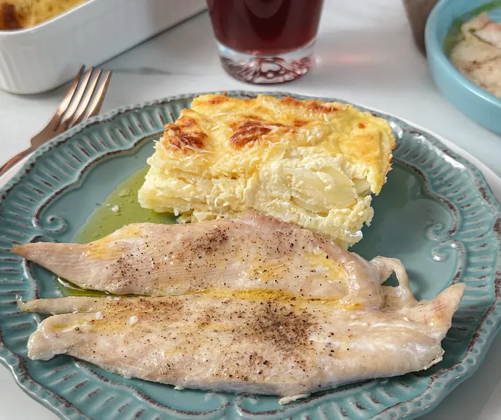 Pescado a la mantequilla con papas a la crema maría ayuda