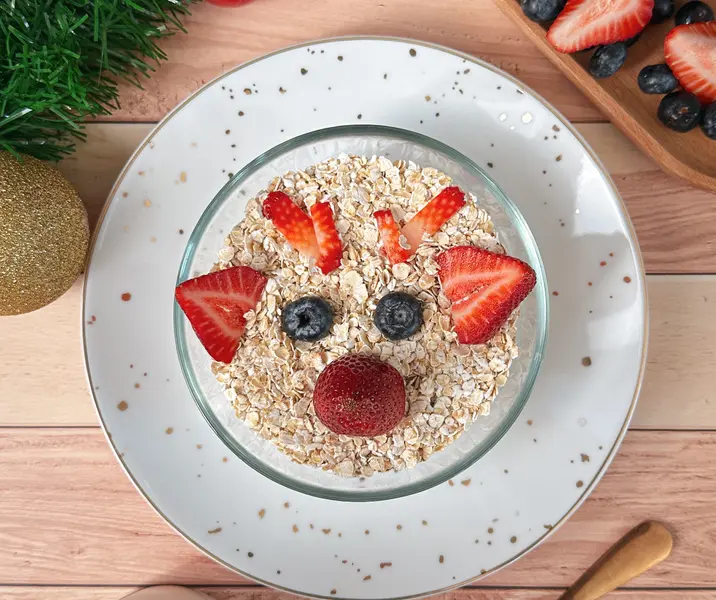 Avena navideña, reno maría ayuda