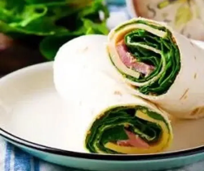 Wraps de jamón de pavo, queso y espinaca maría ayuda