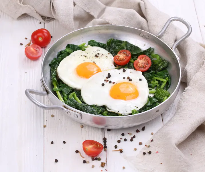 Espinaca con huevo