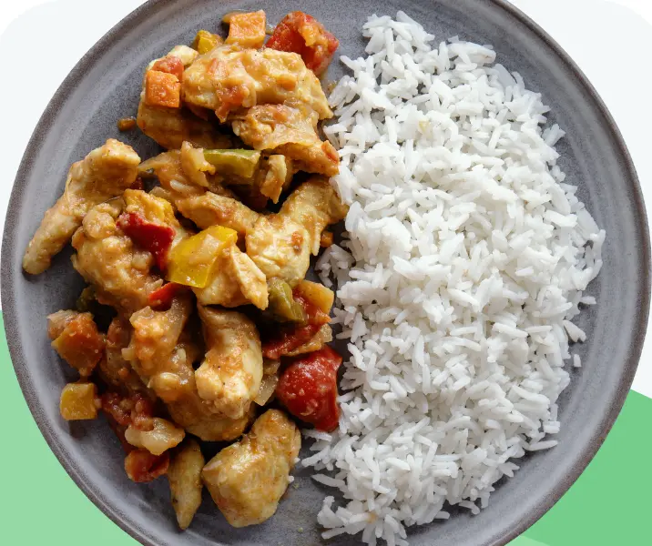 Pollo con verduras y arroz bbb