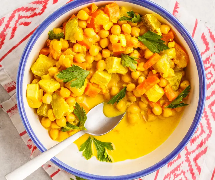 Garbanzos con verduras salteadas bbb