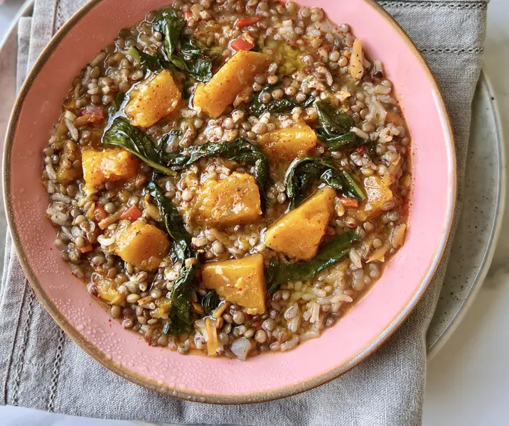 Lentejas con zapallo bbb